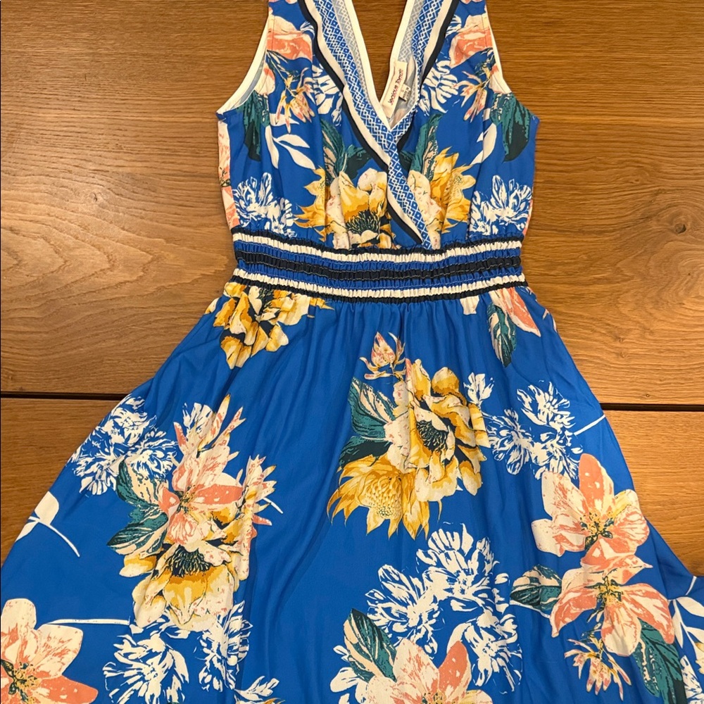 Jealous Tomato Blue Floral Midi Dress